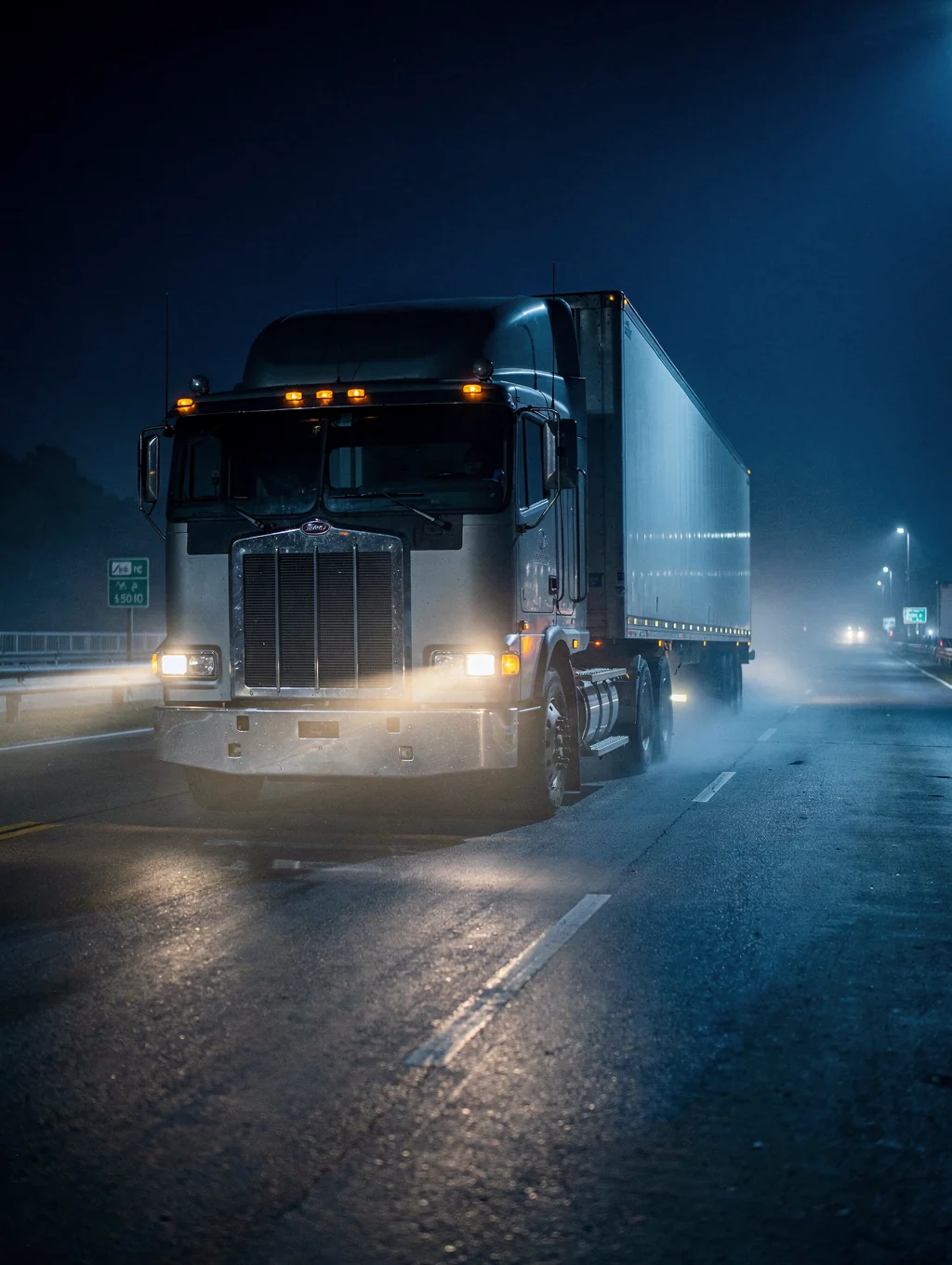 Film poster for Nocturne Drift showing highway headlights
